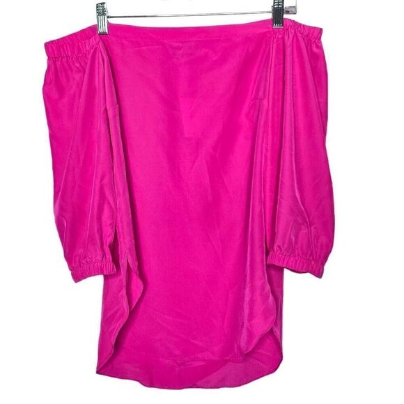 Amanda U. Dakota Pink Off Shoulder Hi/Low Blouse Size Small - Picture 3 of 8